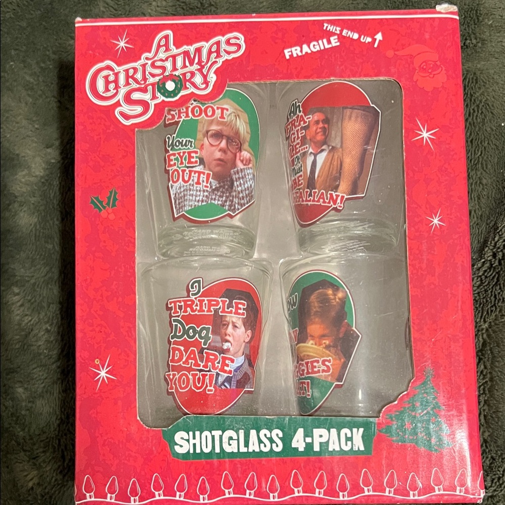 A Christmas Story Shot Glass 4-Pack